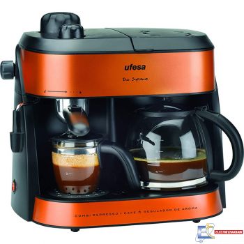 Machine À Café UFESA Double Expresso/Filtre 1800W Orange - CK7355