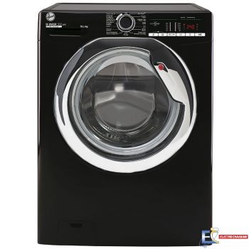 Lave linge Hoover H-WASH 300 LITE H3WS4105TCBE-04 - 10.5 KG Smart  1400 trs - Noir + Friteuse sans huile CLATRNIC offerte