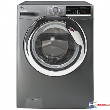 Lave linge Hoover H-WASH 300 LITE H3WS4105TCGE-04 - 10.5 KG Smart - 1400 trs - Silver + Friteuse sans huile CLATRNIC offerte