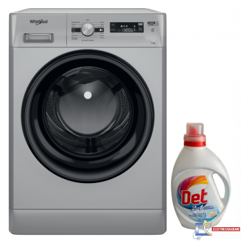 Lave Linge Whirlpool Hublot 7 kg - 1200 Tours/min - 6ème sens - Silver - FFWS 7235 SB NA