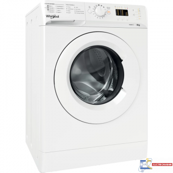 Lave Linge Whirlpool Hublot, 6 kg, 1000 Tours/min - 6ème sens - Blanc - WMTA 6101 NA + Gel Machine Det 2.5L