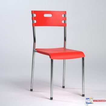 Chaise Mega Chromé - Rouge