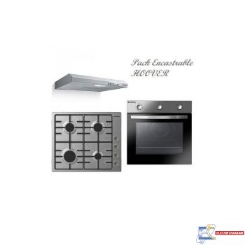 Pack Encastrable Hoover Four Hoover Encastrable HON602X + Plaque De Cuisson Hoover HHW6LMX + Hotte CFT610/4X