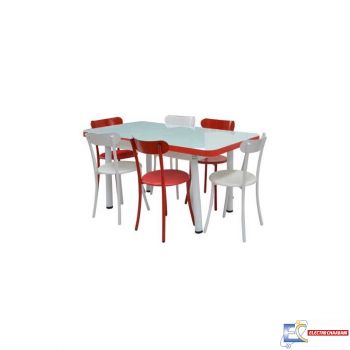 PACK SALLE A MANGER TABLE EXTENSIBLE TULIPE + 6 CHAISES SPOT PACK17V