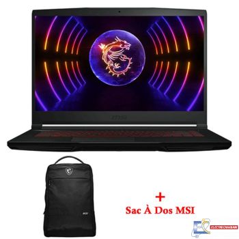 PC PORTABLE GAMER MSI THIN GF63 12UCX I5 12È GÉN 8GO RTX 2050