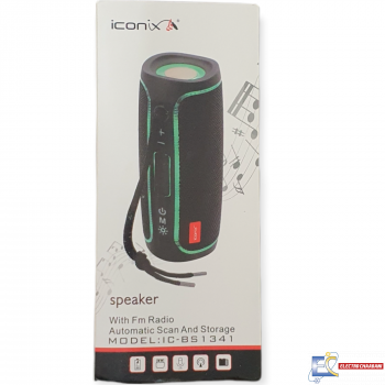 Haut Parleur Iconix IC-BS1341 lumineux - Bluetooth - Radio Fm - Noir