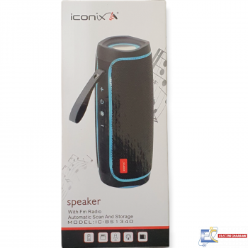 Haut Parleur Iconix IC-BS1340 lumineux -Bluetooth- Radio Fm - Noir