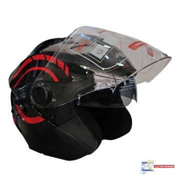 CASQUE MODEL JET PISTA NOIR /ROUGE - L