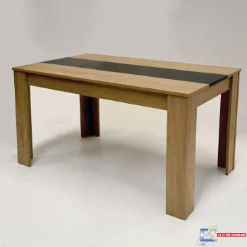 Table Salle A Manger SOTUFAB FLORA 135x80x75cm - Amazona & Noir - TC0069AM/NR