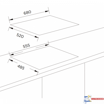 Plaque de cuisson encastrable PREMIUM AP640.XS02 - 4 Feux - 60 cm - INOX