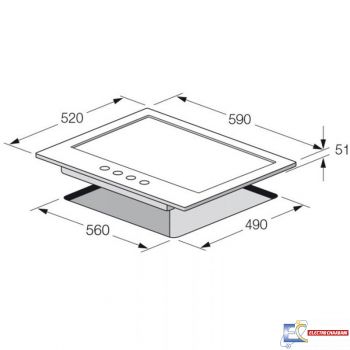 Plaque De Cuisson Focus 4 Feux 60Cm Inox - F.4008XS