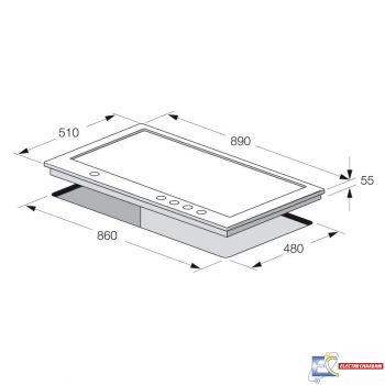 Plaque Encastrable Focus line QUADRA.90 INOX