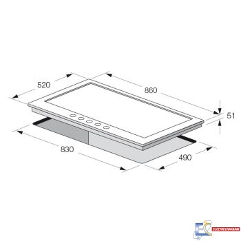 Plaque de cuisson Focus F.4789X - 90cm - Inox