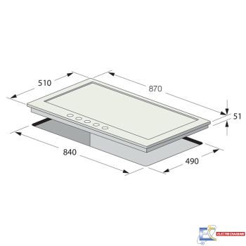 Plaque De Cuisson Encastrable FOCUS F.8014XS - Thermocouple - 5 Feux - 90cm - Inox
