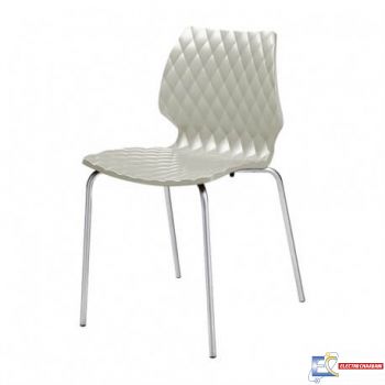 Chaise SOTUFAB PRINCE chromé - Grege - CHC0045TP