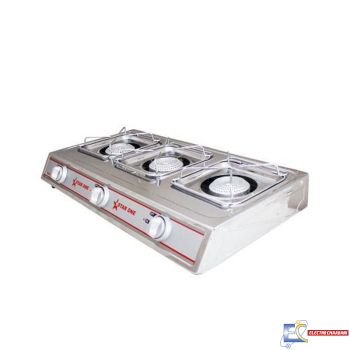 Réchaud à Gaz STARONE OM-K07 3 Feux - Inox