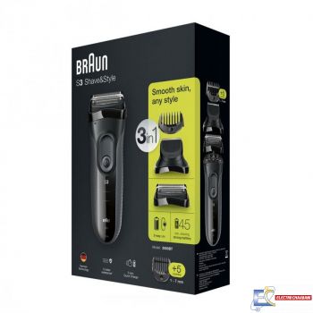 Rasoir électrique rechargeable Braun Series 3 Shave&Style 300BT