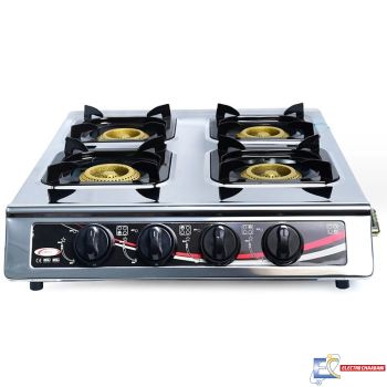 Réchaud Plat à Gaz FLORENCE 7104 4 Feux - Inox
