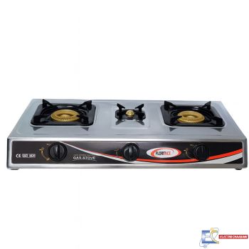 Réchaud Plat à Gaz Florence 7123 3 Feux - Inox