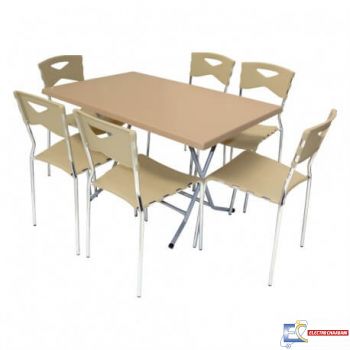 Table RECTANGULAIRE PVC 120x80 cm - Orangé - TC0060ORG