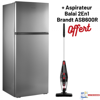 Réfrigérateur BRANDT BD5010NX 500 Litres NoFrost - Inox + Aspirateur Balai Offert