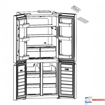 Réfrigérateur Side By Side FOCUS SMART.6200 - 4 Portes - INOX