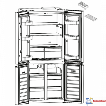 Réfrigérateur Side By Side FOCUS SMART.6400 620 Litres NoFrost - Noir