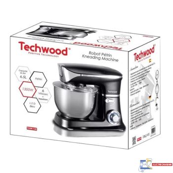 Robot Pétrin TECHWOOD TCDR-136 6.5 Litres 1300W - Noir
