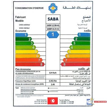 Climatiseur SABA 12000 BTU Froid - Garantie 3 ans