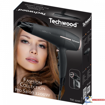 Sèche Cheveux Pro TECHWOOD TSC-2296 2200W - Noir