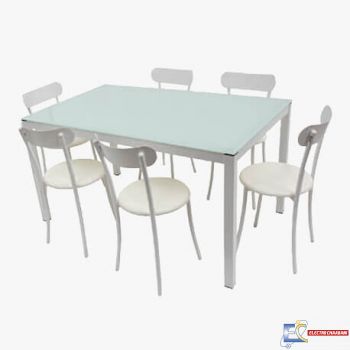 PACK SALLE A MANGER TABLE SERENA + 6 CHAISES SPOT PACK04V