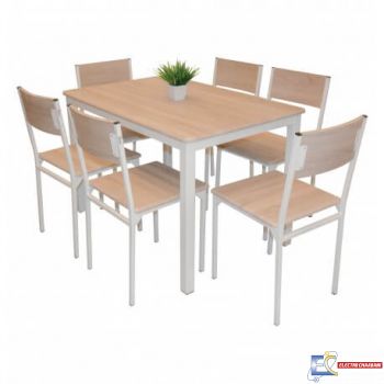 PACK SALLE A MANGER TABLE SERENA +6 CHAISES SERENA PACK02