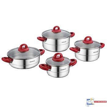 SET DE 8 PIÈCES KORKMAZ HERA INDUCTION - INOX A1087-2