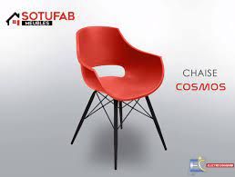 Chaise SOTUFAB COSMOS CHP0059BC Avec Pieds Métallique peinture - Rouge