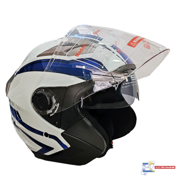 CASQUE MODEL JET TNN BLANC/BLEU - L