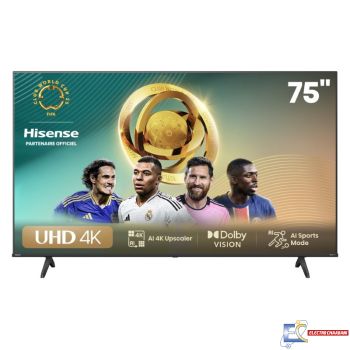 Téléviseur LED HISENSE 75A6500N  75" Smart Série 4K ULTRA HD Google TV - Noir