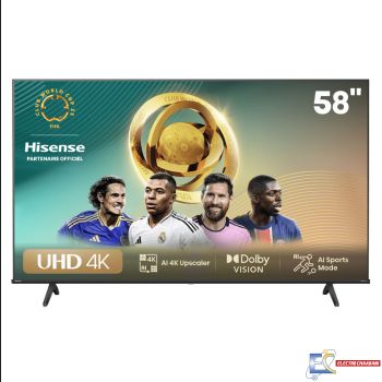 Téléviseur HISENSE 58? Smart Série A6N 4K UHD - Noir