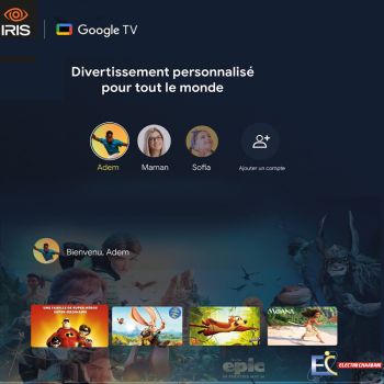 TV Led Iris 55G5010 55"  UHD Smart Google TV - Noir