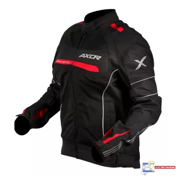 Veste Moto Axor diva pour femme - Noir/Rouge - XL