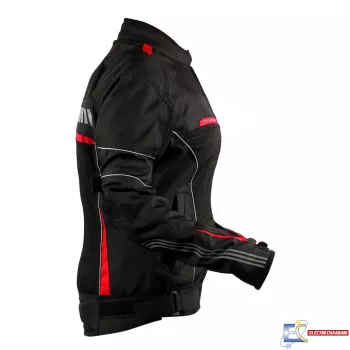 Veste Moto Axor diva pour femme - Noir/Rouge - XL