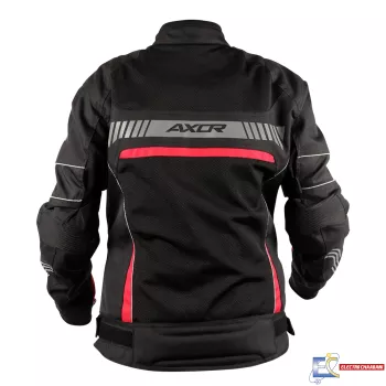 Veste Moto Axor diva pour femme - Noir/Rouge - XL