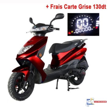 Scooter ZIMOTA SINUS X 124cc - Rouge Bordeaux Brillant