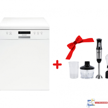 Lave Vaisselle BRANDT LVC137W 13 Couverts - Blanc + Mixeur Plongeant 3 En 1 Inox Offert