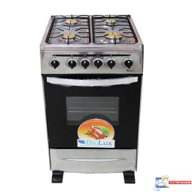 Cuisinière Biolux 5252X-TB Inox 4 Feux - Tourne broche Gaz Bouteille