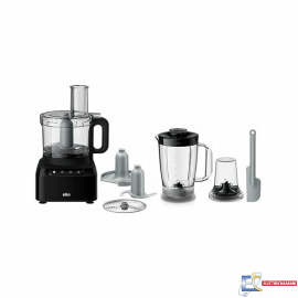 Braun Robot multifonction - FP3132BK - 800W - 2,1L - blender 1,2L - 2 vitesses + pulse