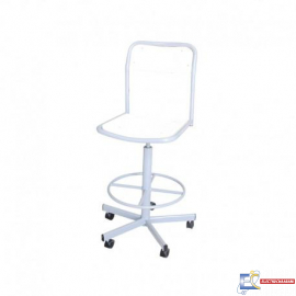 CHAISE LABORATOIRE A HAUTEUR VARIABLE AVEC ROULETTES LABO001