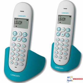 Téléphone Sans Fil DECT LOGICOM DUO 250 - Turquoise