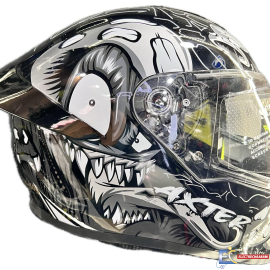 CASQUE AEROSTAR INTEGRAL AXTER DESIGN - NOIR/GRIS