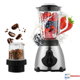 Blender Kiwi EN VERRE 1.5L  600W  AVEC MOULIN - Blanc - KSB-2262