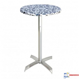 Table Ø70cm WERZALIT SOCLE X ALU TPIZ046